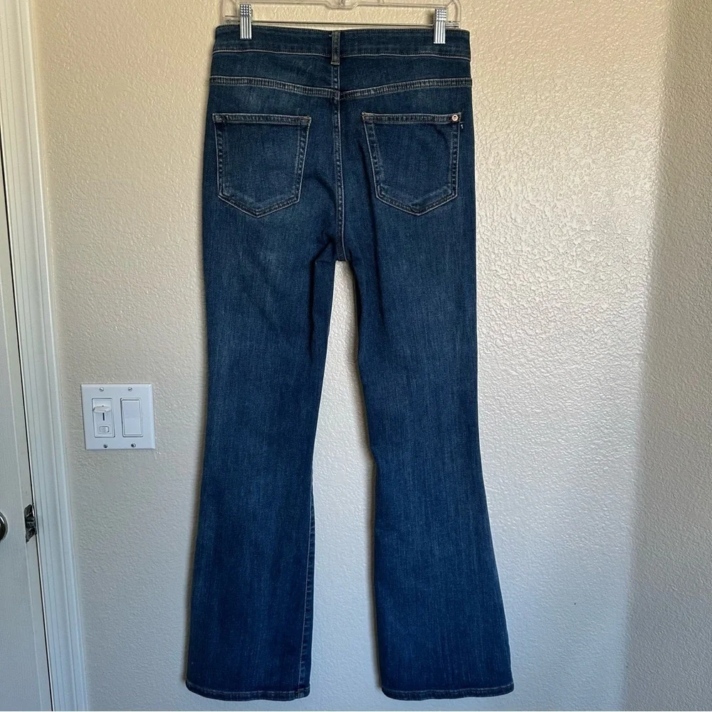 Pilcro Anthropologie Bootcut High Rise Blue Flared Jeans Size 28 - Picture 5 of 13